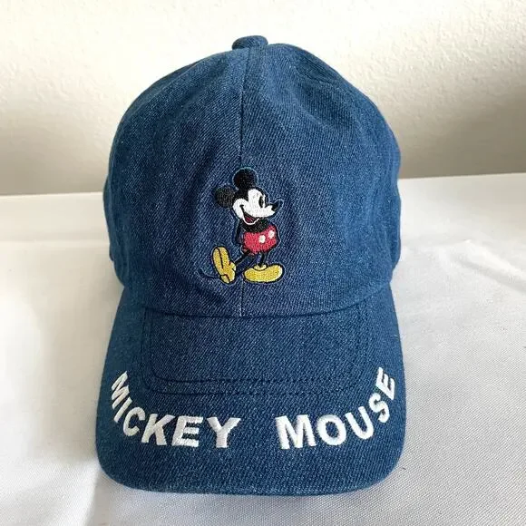 Tokyo Disney resort Mickey Mouse Kids Denim Baseball Cap Hat Size 54cm - Picture 2 of 7